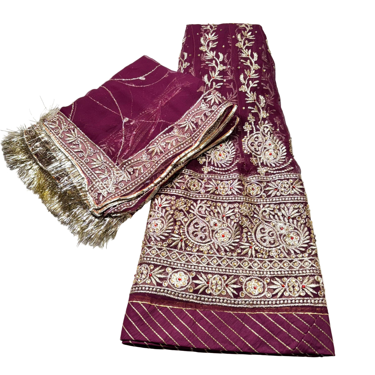 Humrahi Fabric Poshak with Kundan Zari Work | Traditional Ethnic Wear