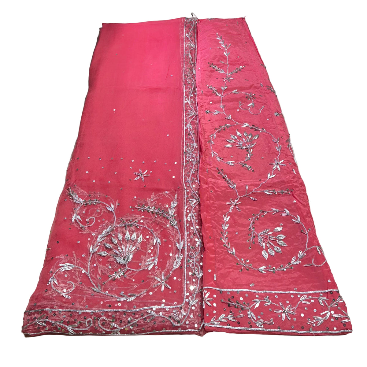 Rajputi Poshak – Zardozi & Cut Dana Natural Crepe with Thakhurji Odhni