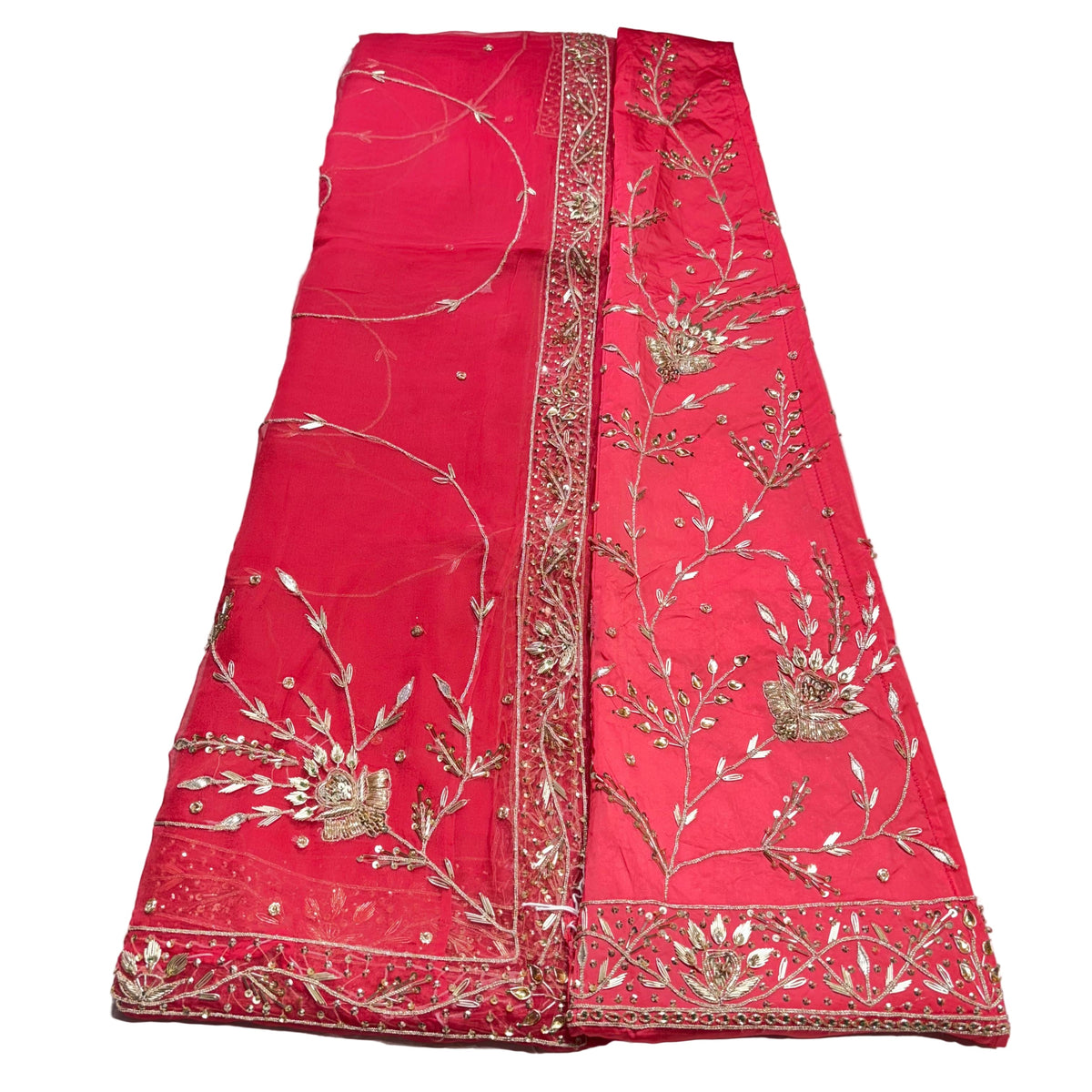 Rajputi Poshak – Zardozi Work Natural Crepe with Thakurji Odhni