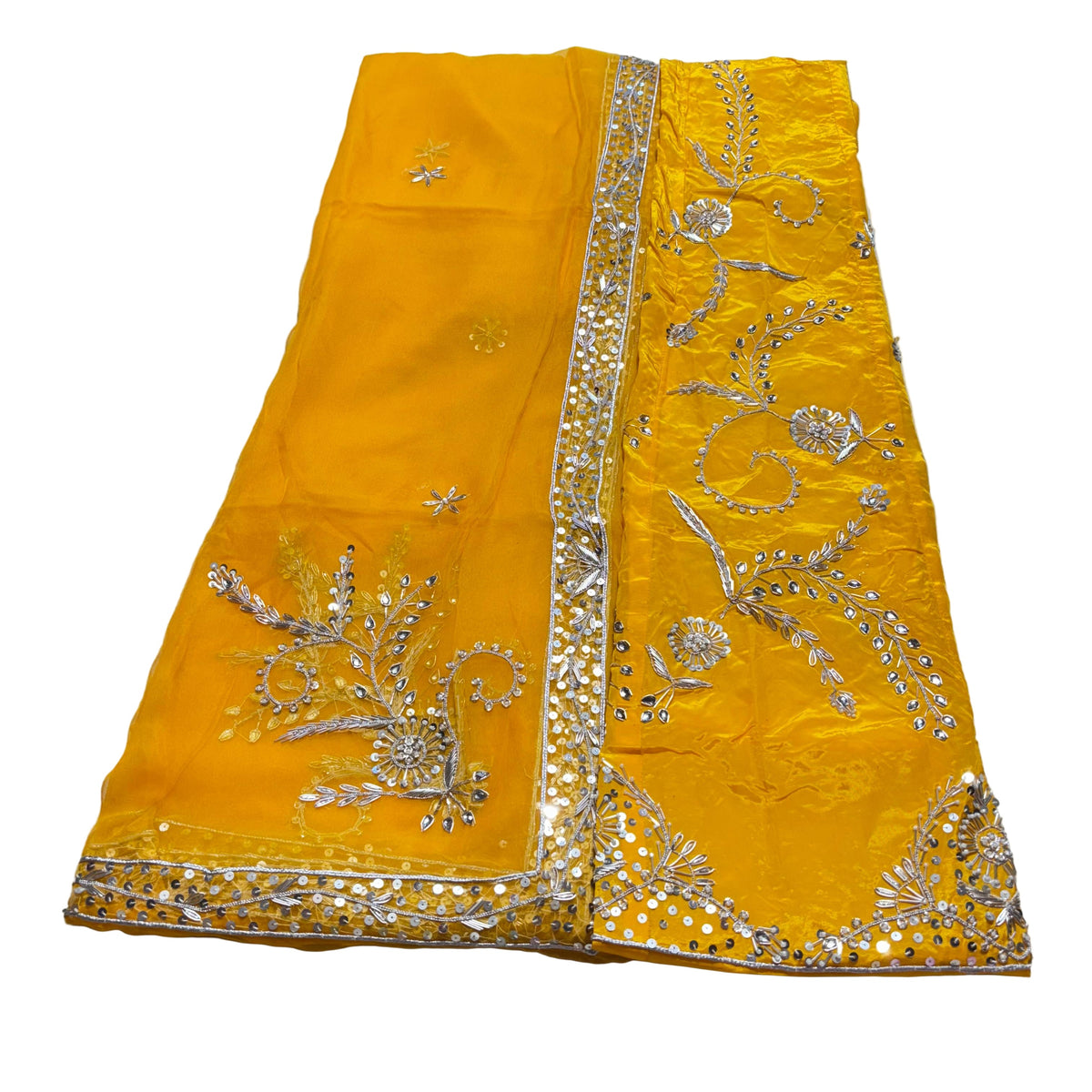 Rajputi Poshak – Zardozi Zari & Cut Dana Natural Crepe with Thakhurji Odhni