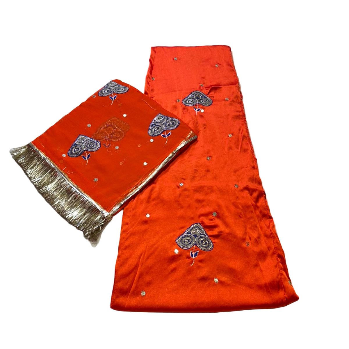 Pure Fabric Zari Work Poshak with Pure Odhani – Elegant Traditional Outfit