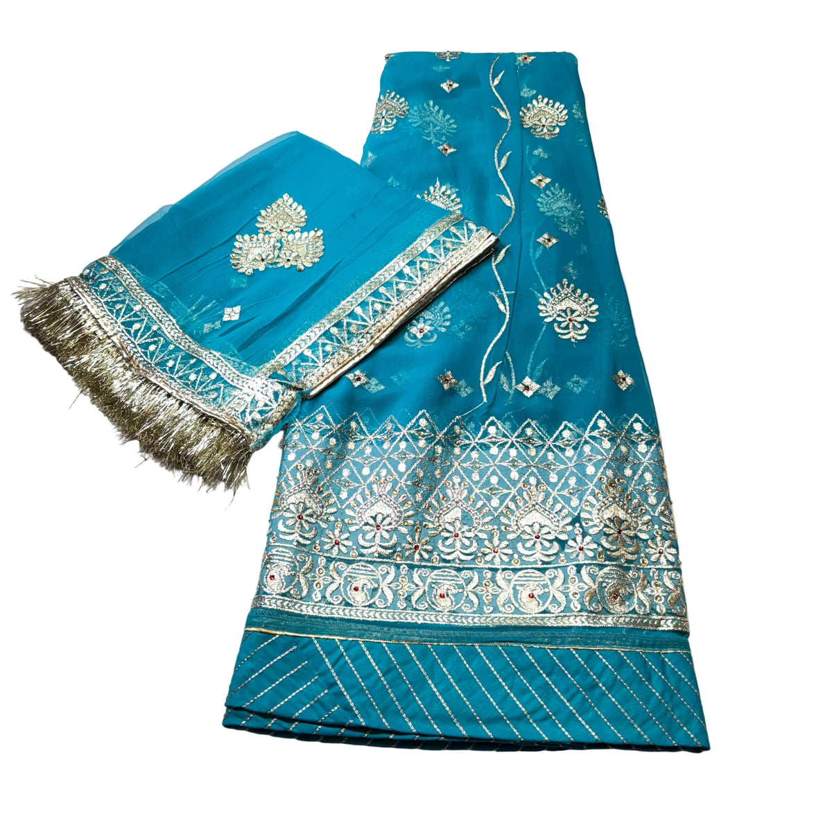 Humrahi Fabric Poshak with Kundan Zari Work | Traditional Ethnic Wear