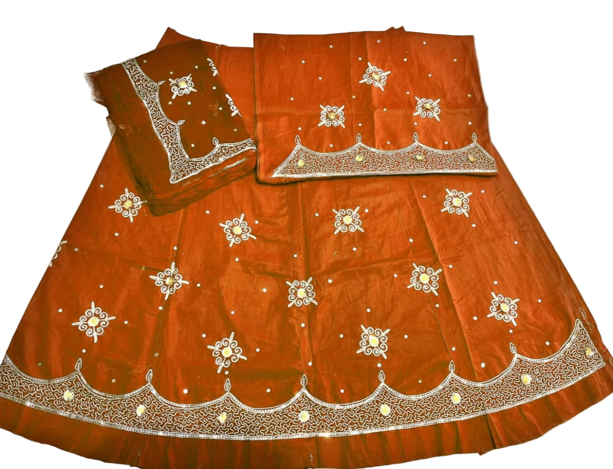 Rajputi Poshak – Tari Zari Resham Heavy Satin with Pure Odhni