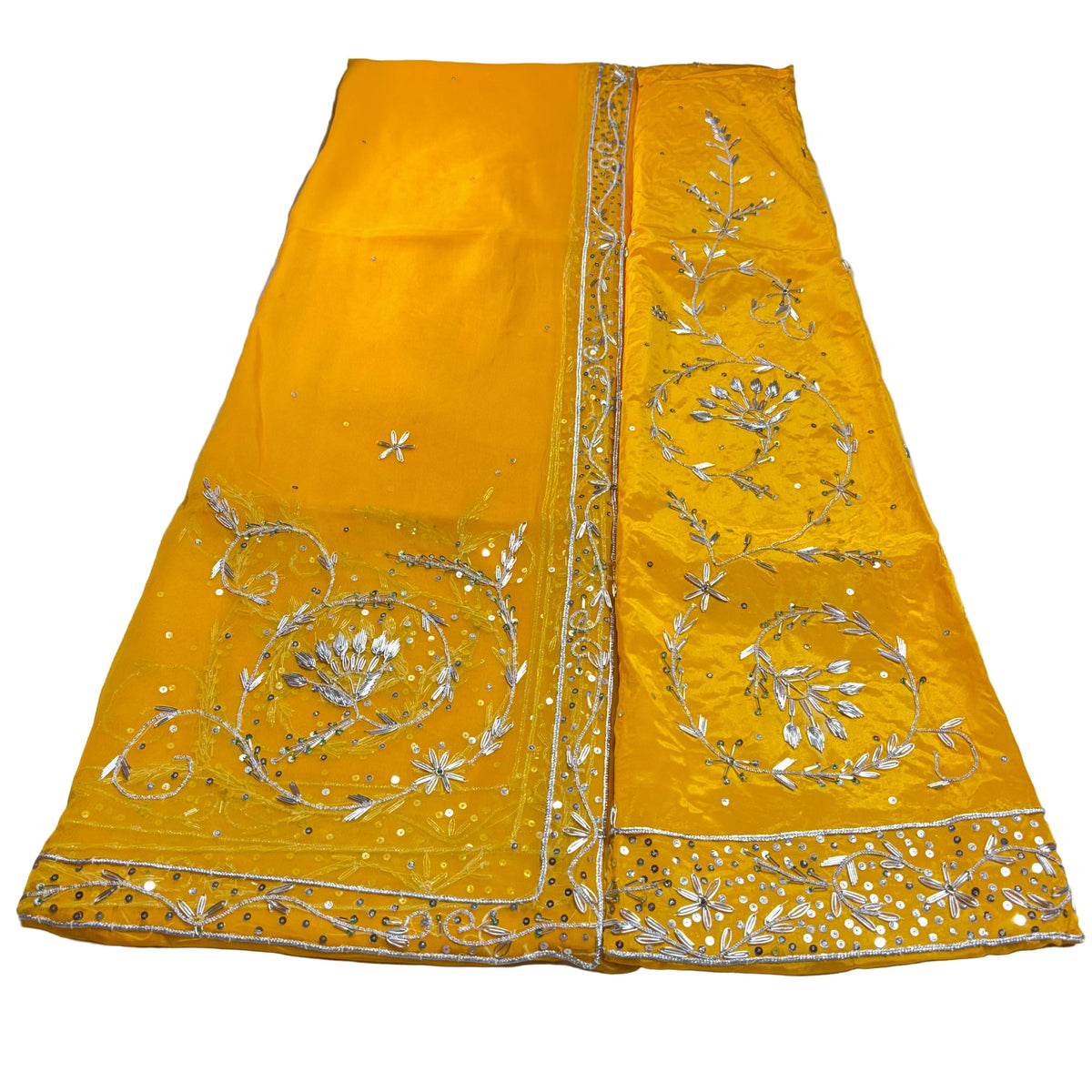 Rajputi Poshak – Zardozi & Cut Dana Natural Crepe with Thakhurji Odhni