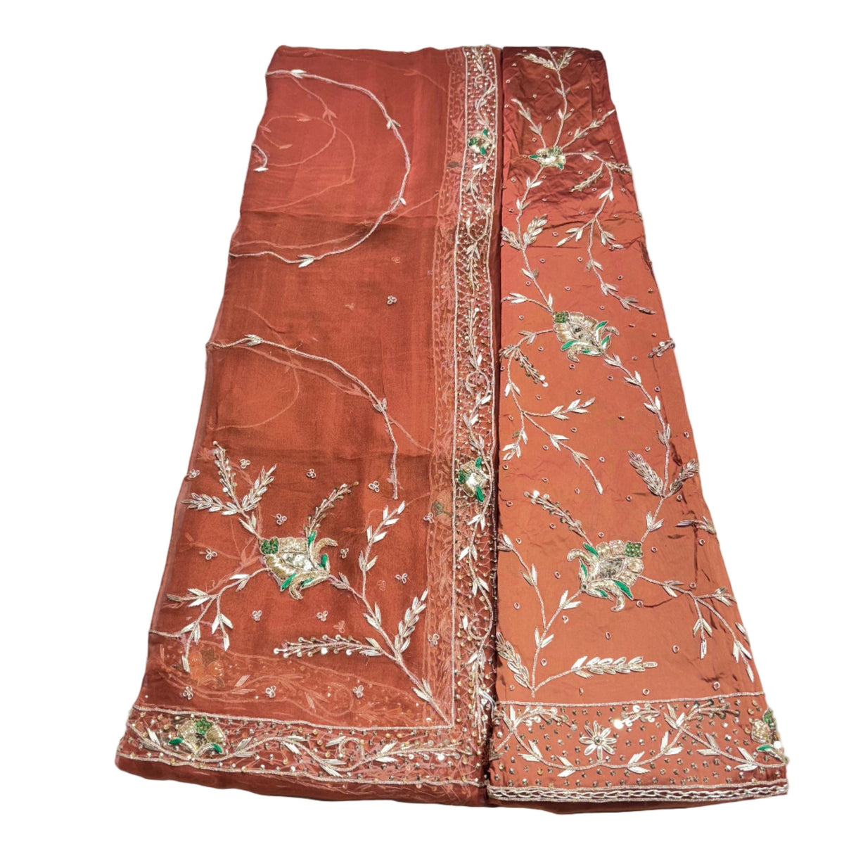 Rajputi Poshak – Zardozi Work Natural Crepe with Thakurji Odhni