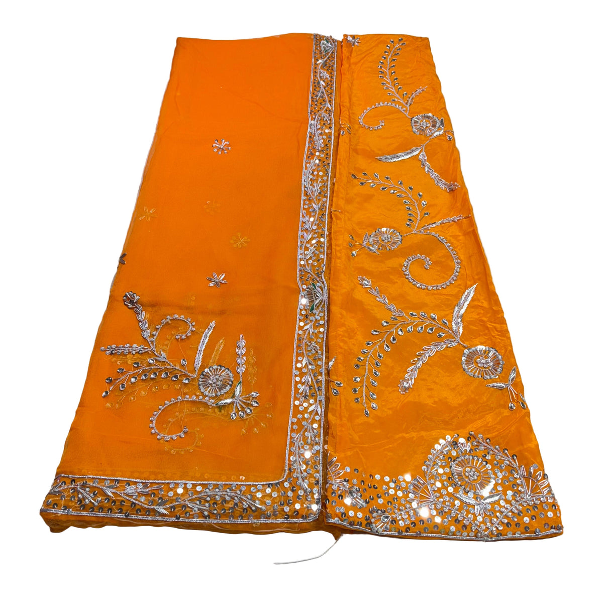 Rajputi Poshak – Zardozi Zari & Cut Dana Natural Crepe with Thakhurji Odhni