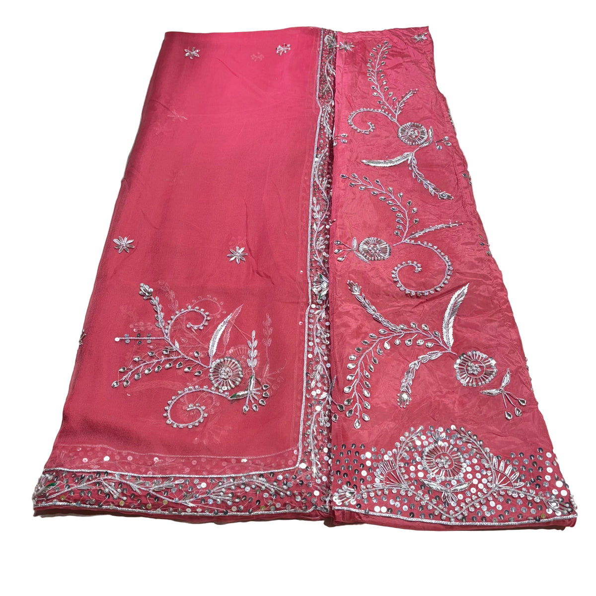 Rajputi Poshak – Zardozi Zari & Cut Dana Natural Crepe with Thakhurji Odhni