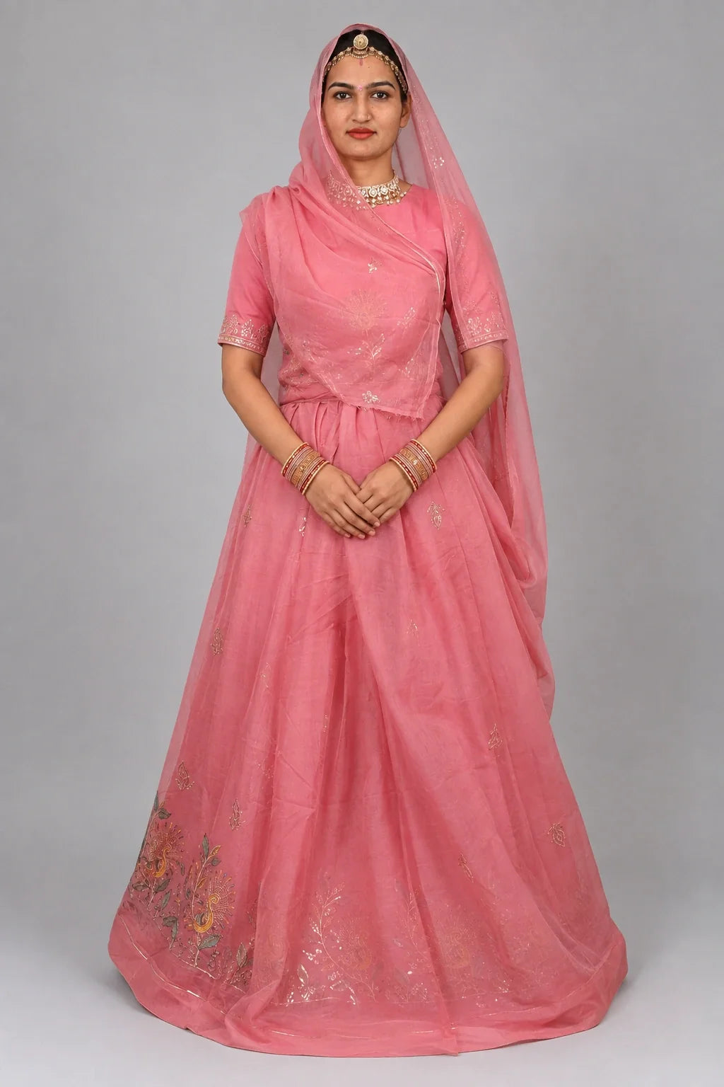 Mor Border Cotton Suit Set for Women – Embroidered Peacock Border Suti Suit Dress Material