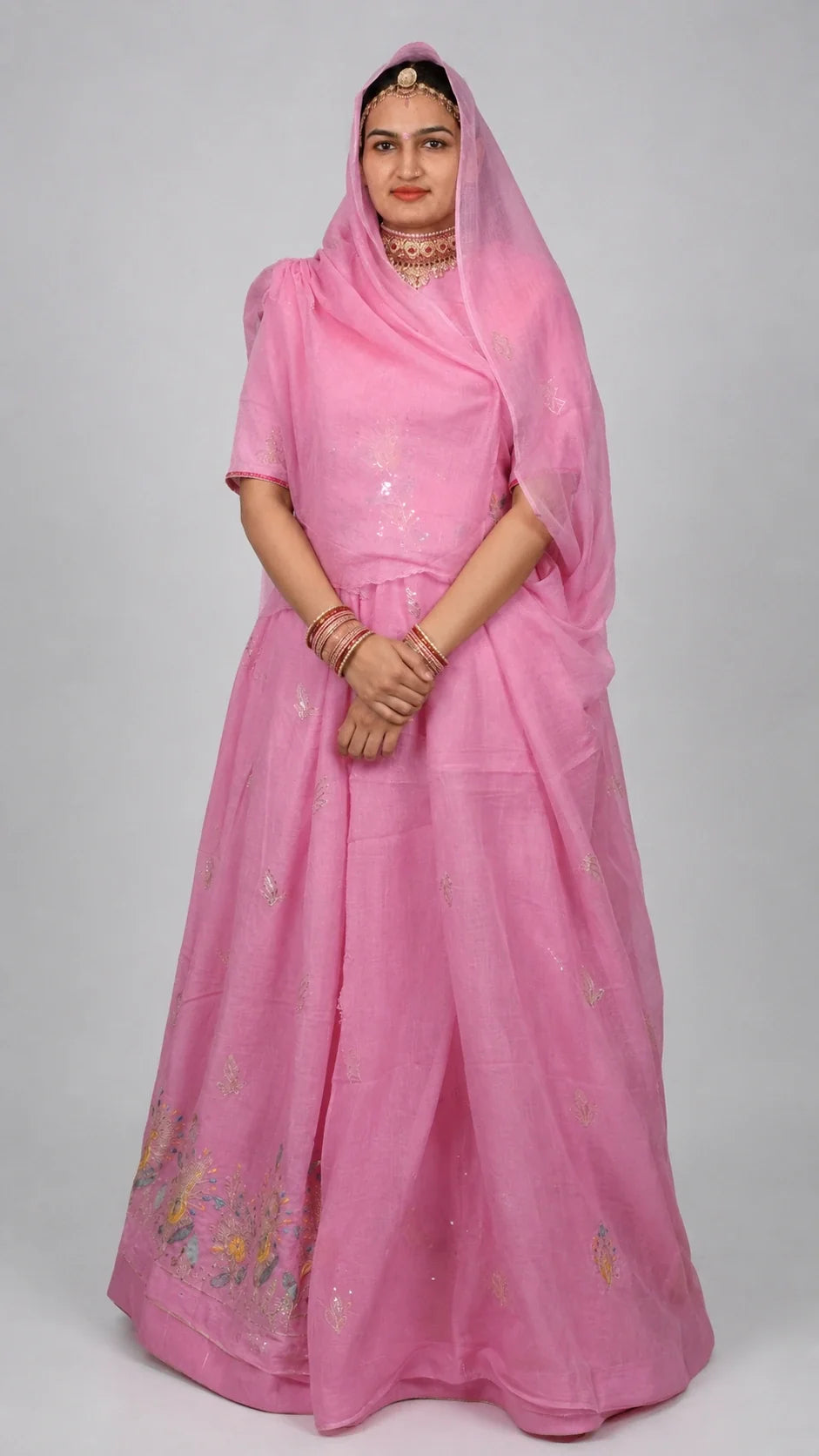 Mor Border Cotton Suit Set for Women – Embroidered Peacock Border Suti Suit Dress Material