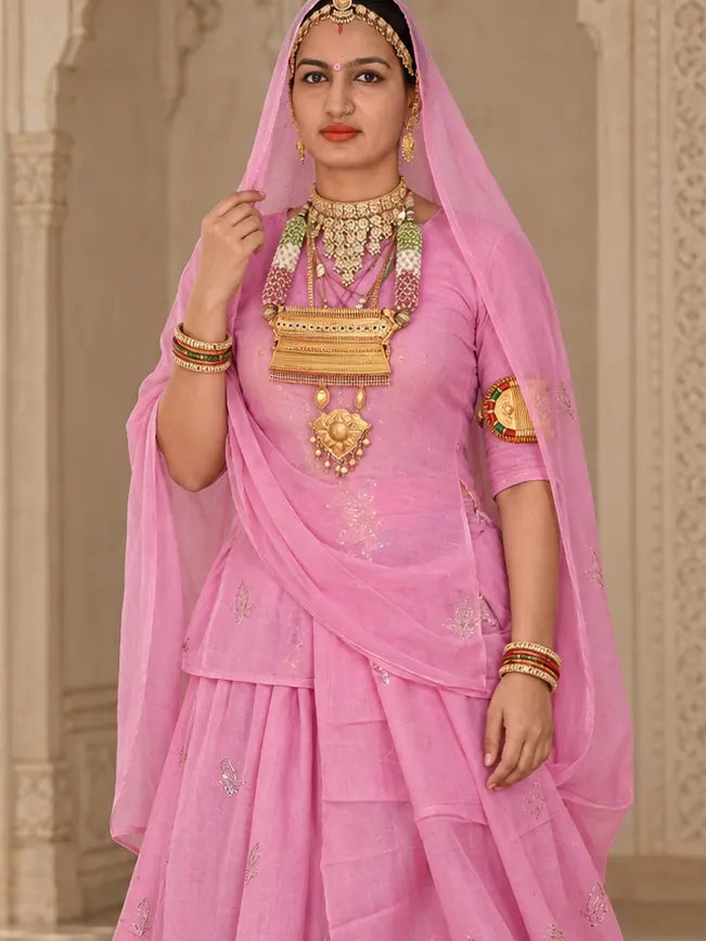 Mor Border Cotton Suit Set for Women – Embroidered Peacock Border Suti Suit Dress Material