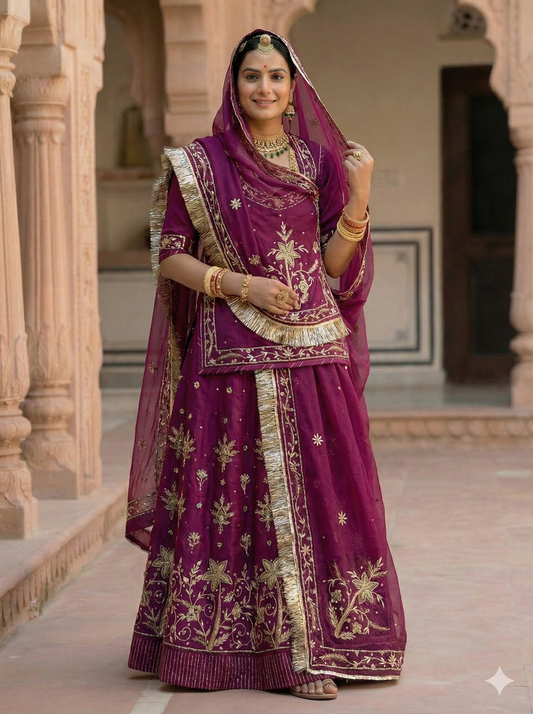 Rajputi Poshak – Thakurji Designer Bember Satin with Pure Odhni