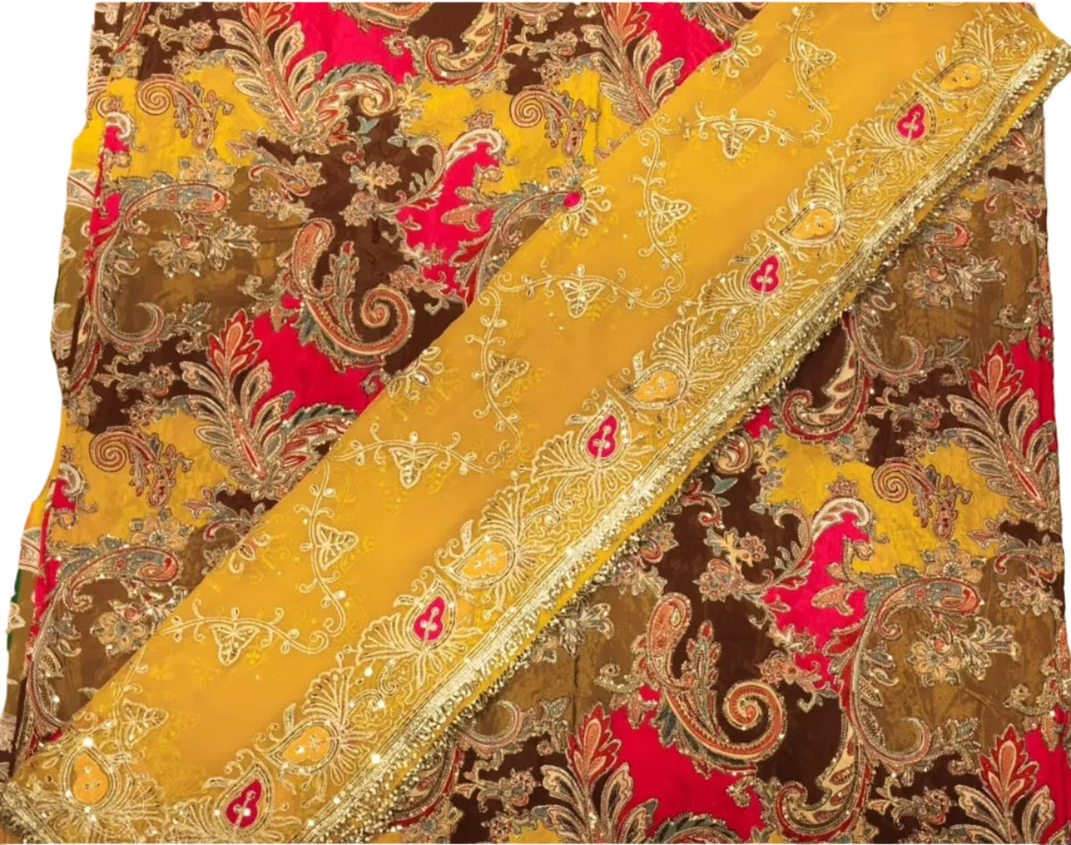 Premium Multicolor Saas Bahu Rajputi Poshak | Pure Fabric | Heavy Zari Work Traditional Dress