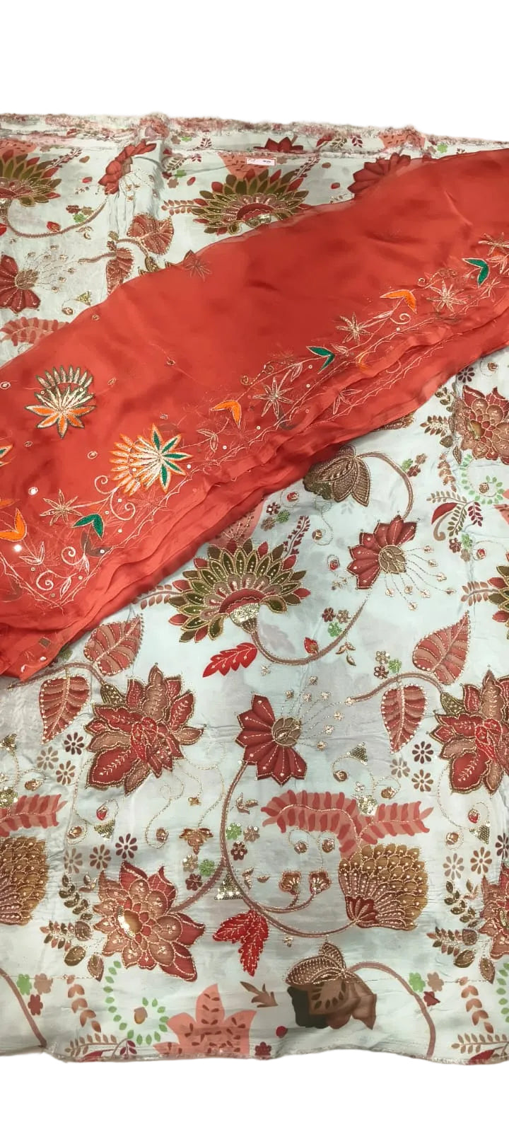 Premium Pimpal Pata Pure Fabric with Zari Work & Thread Embroidery | Rajputi Dress Material | Wedding & Traditional Wear