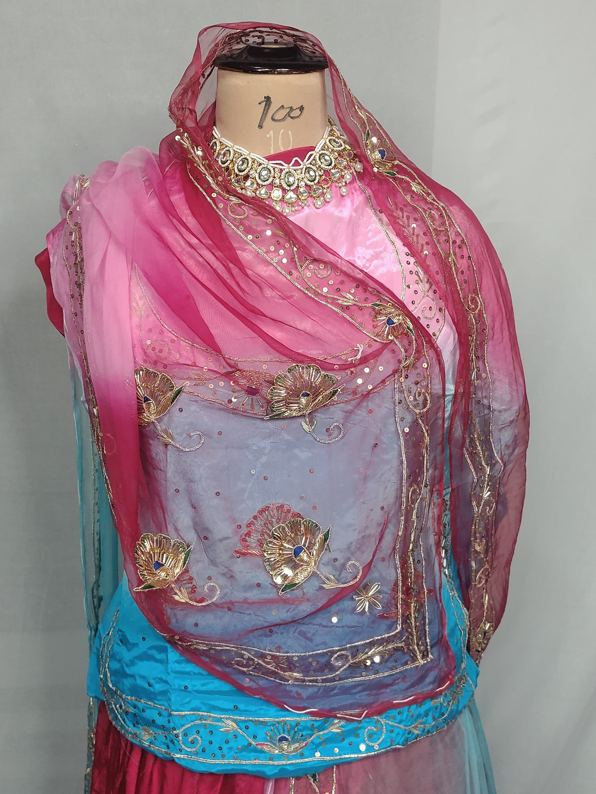 Rajputi Dress - Mor Pankh Pure Poshak With Thakhurji Pure Odhni - Sky Blue, Blue, Baby Pink, Pink With Same Colour Odhni
