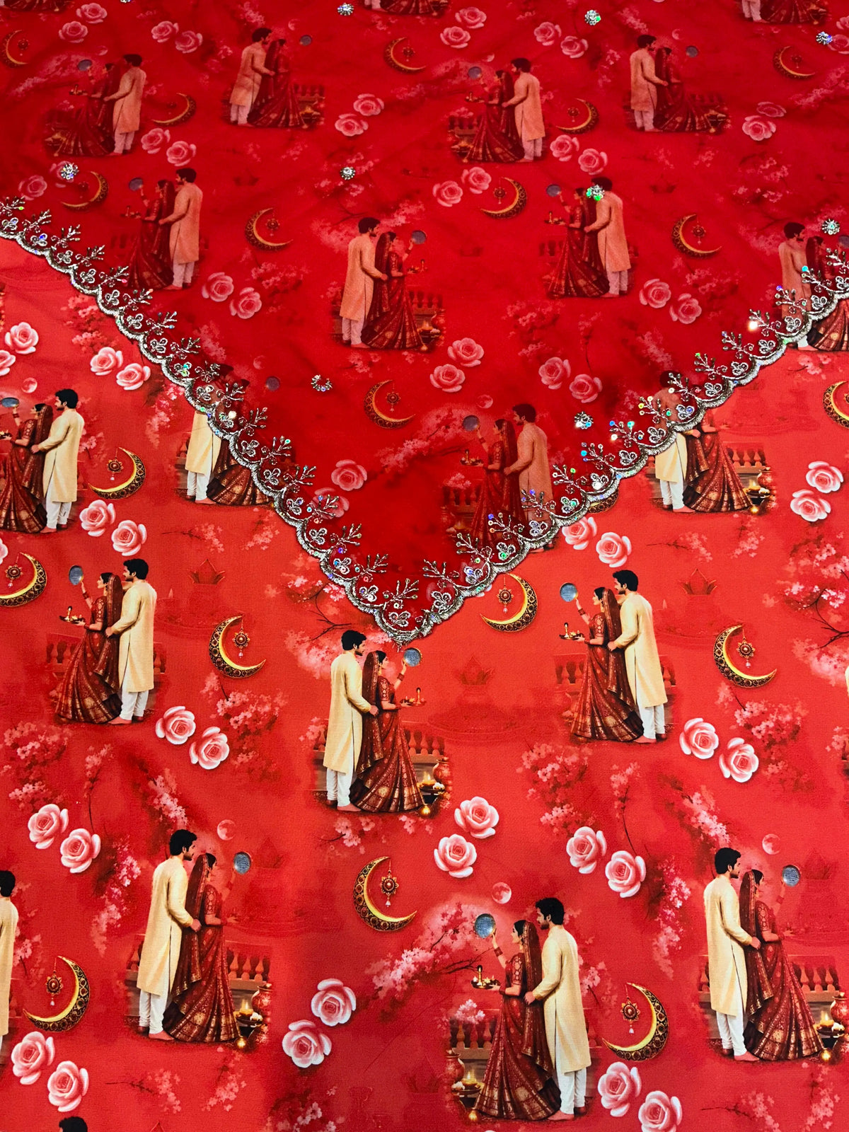 Karwa Chauth Rajputi Poshak Fabric in BSY – Rajan Odhni