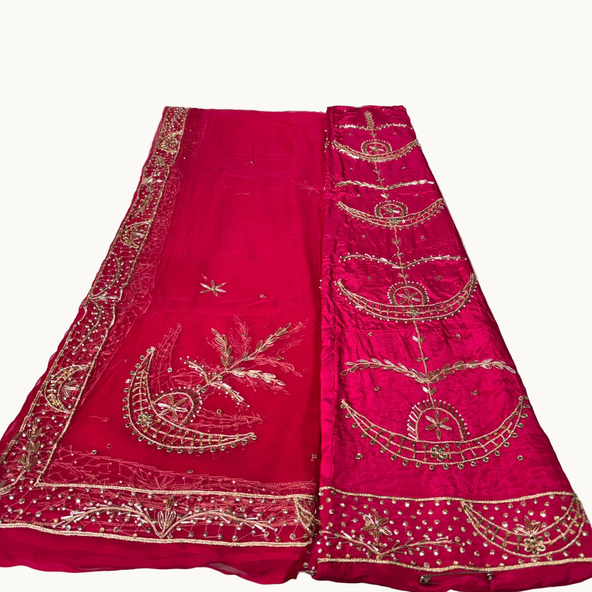 Premium Rajputi Poshak in Natural Crape Fabric with Pure Thakurji Odni & Heavy Handwork