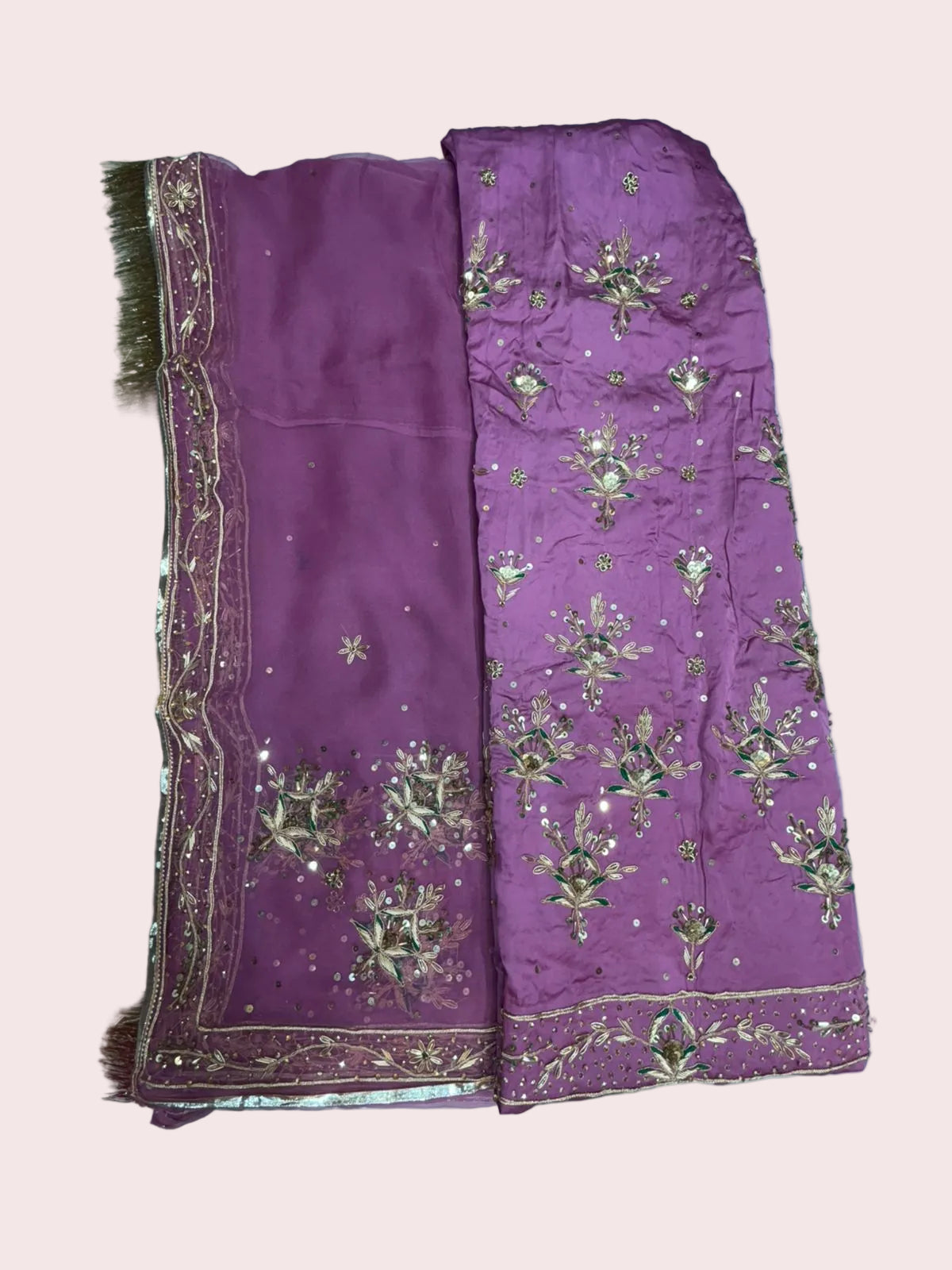 Rajputi Poshak – Handwork Bember Satin – Royal Purple with Thakurji Odhni