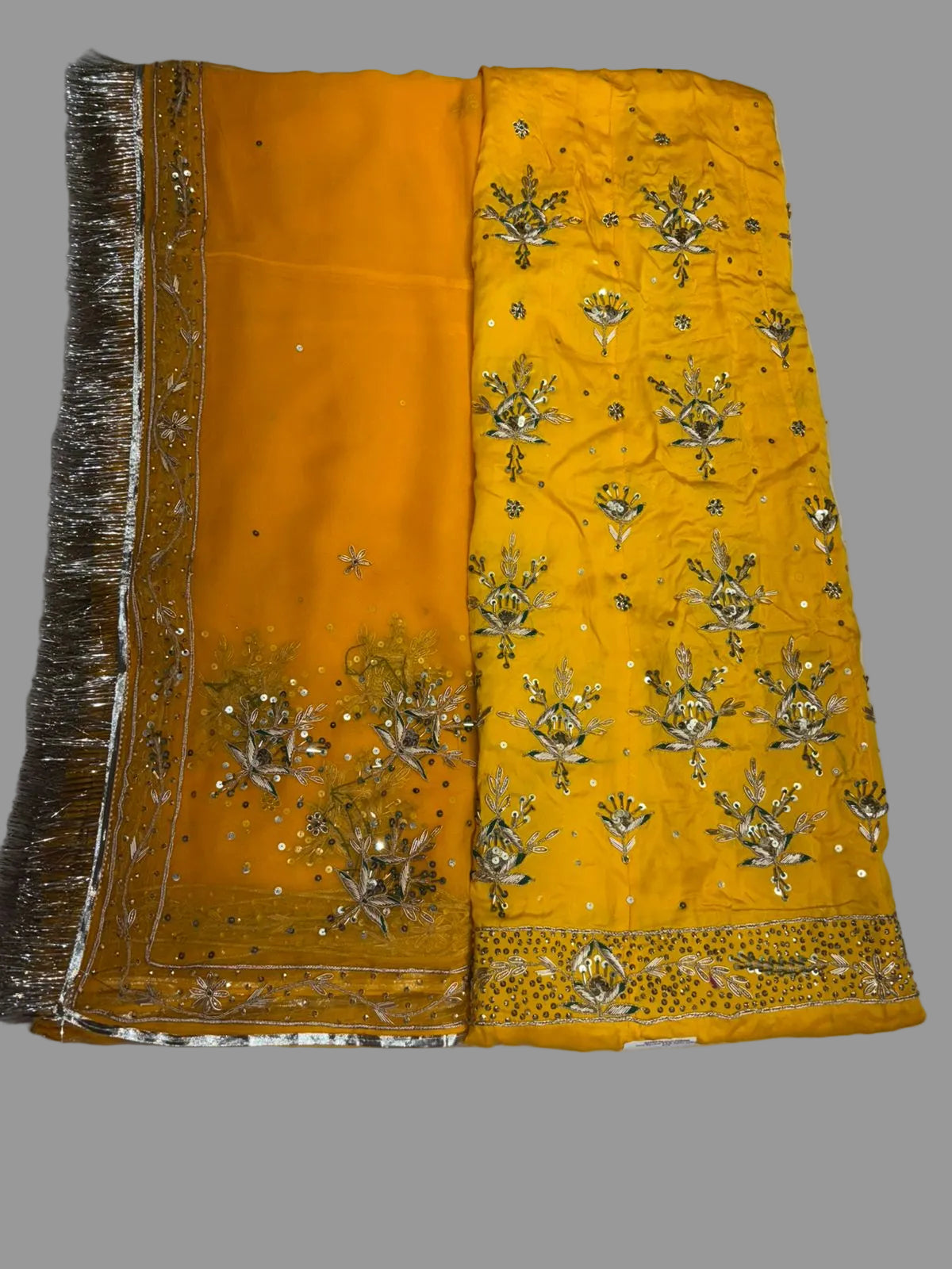 Rajputi Poshak – Handwork Bember Satin – Mustard Yellow with Thakurji Odhni