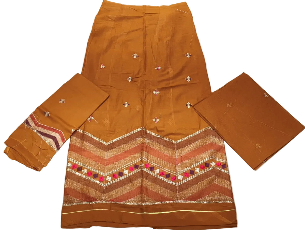 Lining Border Cotton Suit | Designer Printed Cotton Dress Material for Women