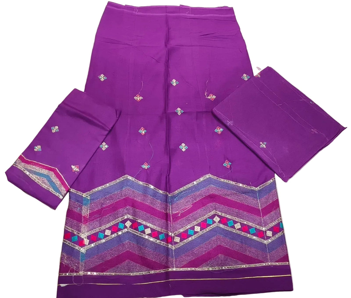 Lining Border Cotton Suit | Designer Printed Cotton Dress Material for Women