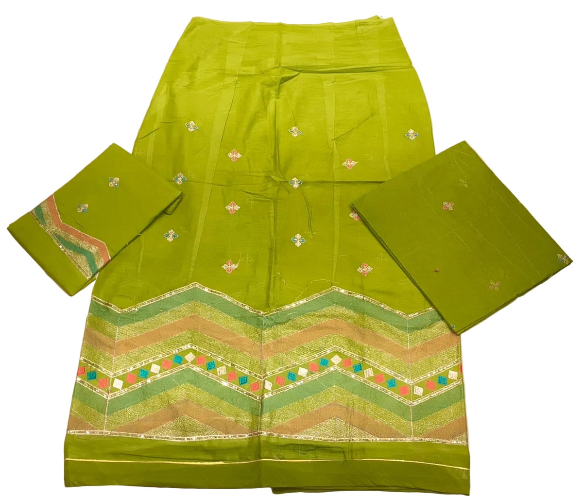 Lining Border Cotton Suit | Designer Printed Cotton Dress Material for Women
