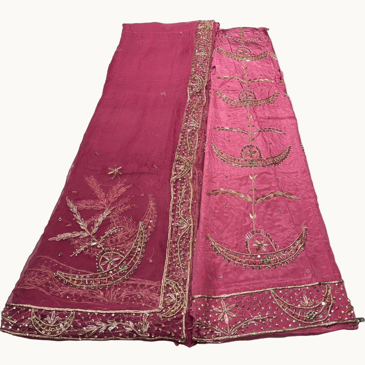 Premium Rajputi Poshak in Natural Crape Fabric with Pure Thakurji Odni & Heavy Handwork
