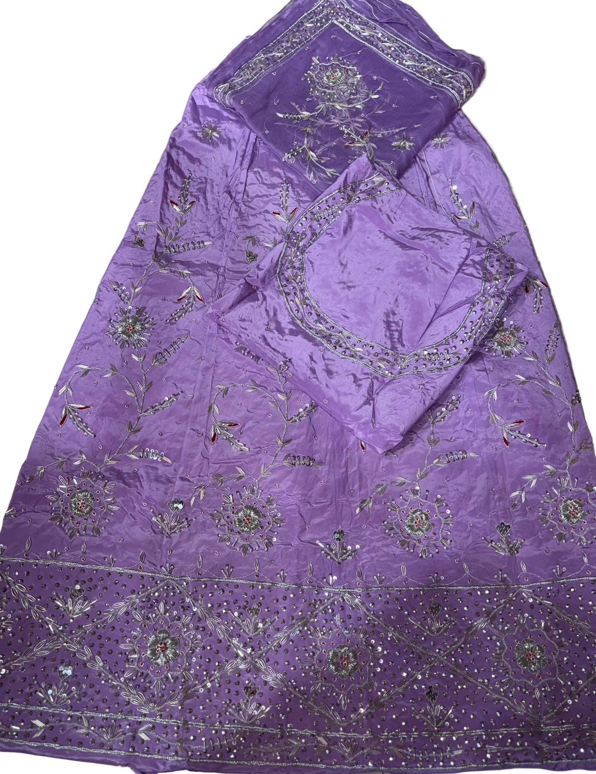 Rajputi Poshak | Bemberg Satin Fabric with Thakurji Pyor Odhni | Heavy Zardozi, Dabka, Sequin & Jari Handwork