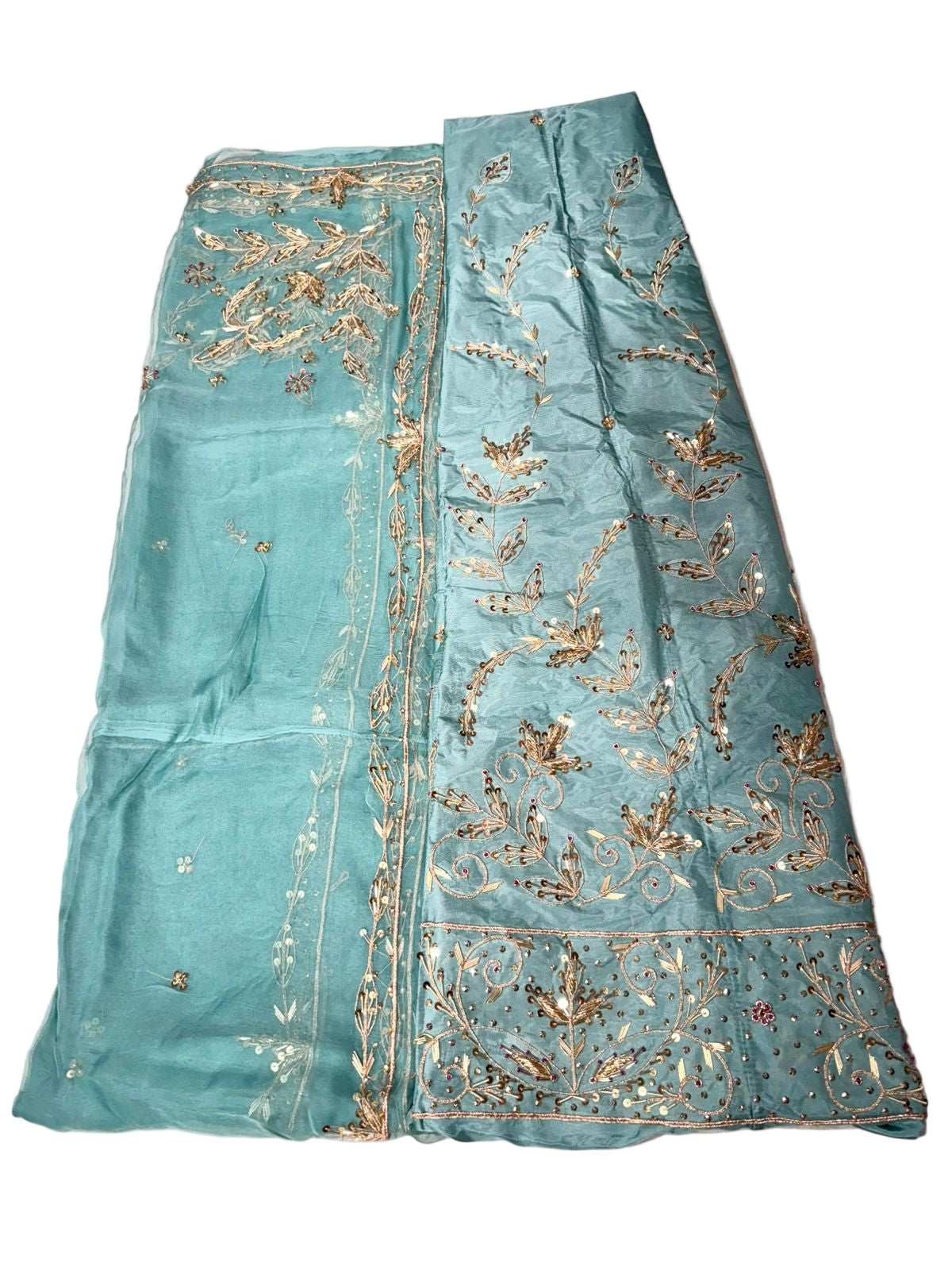 Rajputi Poshak | Bemberg Satin Fabric | Heavy Zardozi, Dabka, Sequin, Jari & Cut Dana Handwork | Thakurji Pyor Odhni