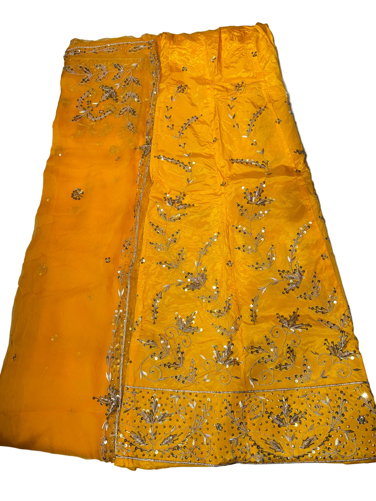 Rajputi Poshak | Bemberg Satin Fabric | Heavy Zardozi, Dabka, Sequin, Jari & Cut Dana Handwork | Thakurji Pyor Odhni