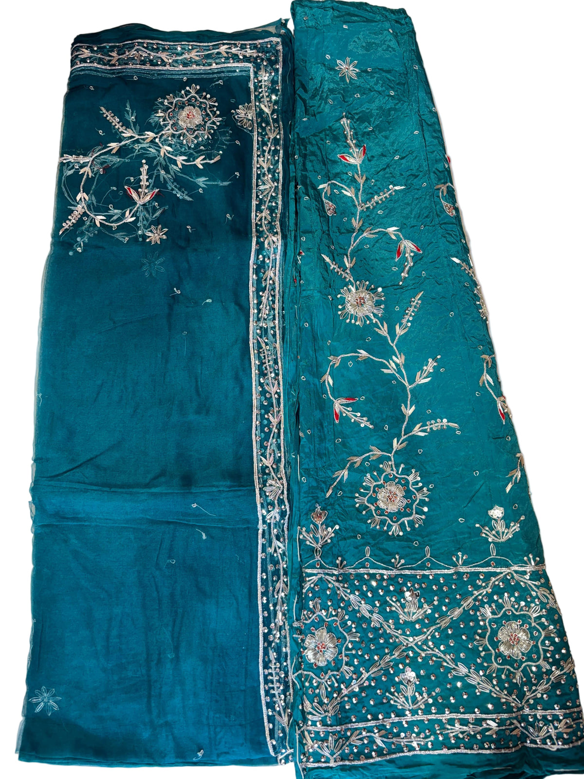 Rajputi Poshak | Bemberg Satin Fabric with Thakurji Pyor Odhni | Heavy Zardozi, Dabka, Sequin & Jari Handwork